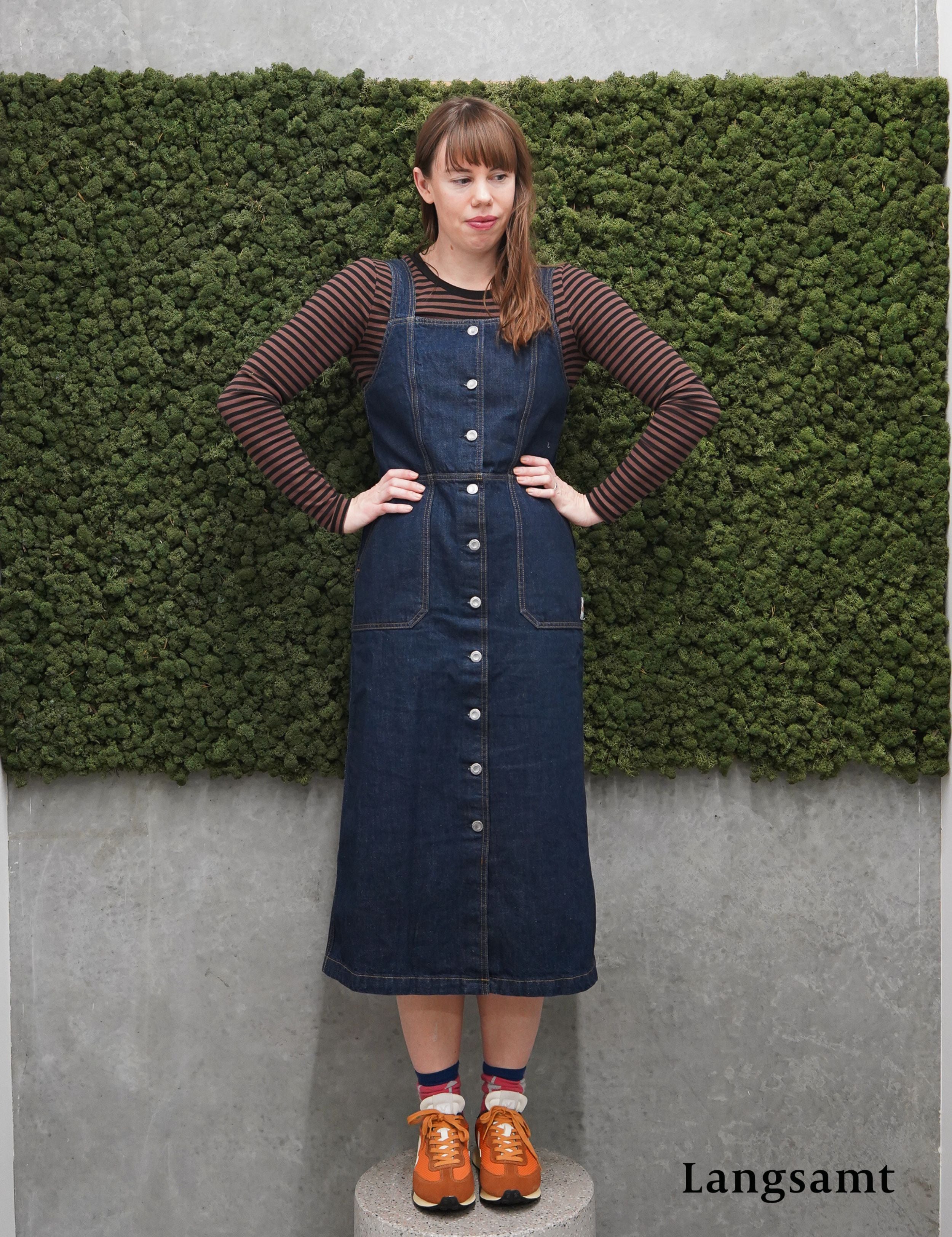 Nudie Jeans Mona Denim Dress 40s Redcast Dark Blue