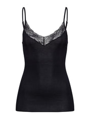 Hanro - Cotton Delight Spaghetti Top - Black