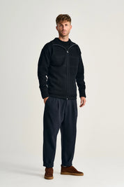 S.N.S.  Herning FISHERMAN full zip | lang lynlås, navy blue