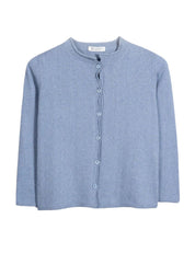 Rifo Leda Women's Medium Sleeve Recycled Cotton Cardigan Blue