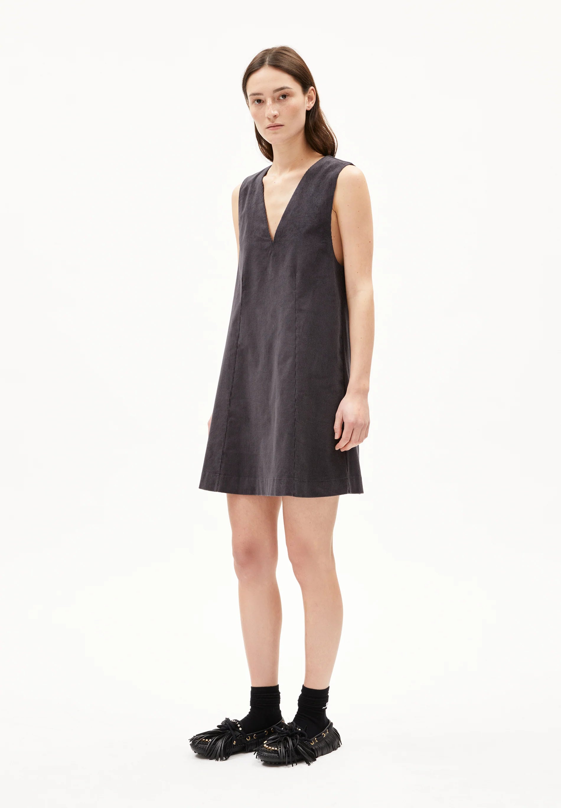 Armedangels - Pinaafo Corduroy Dress - Dark Steel