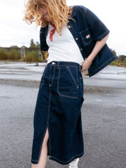 Nudie Jeans Lina Painter Denim Shirt Dark Blue