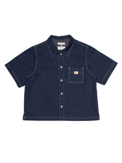 Nudie Jeans Lina Painter Denim Shirt Dark Blue