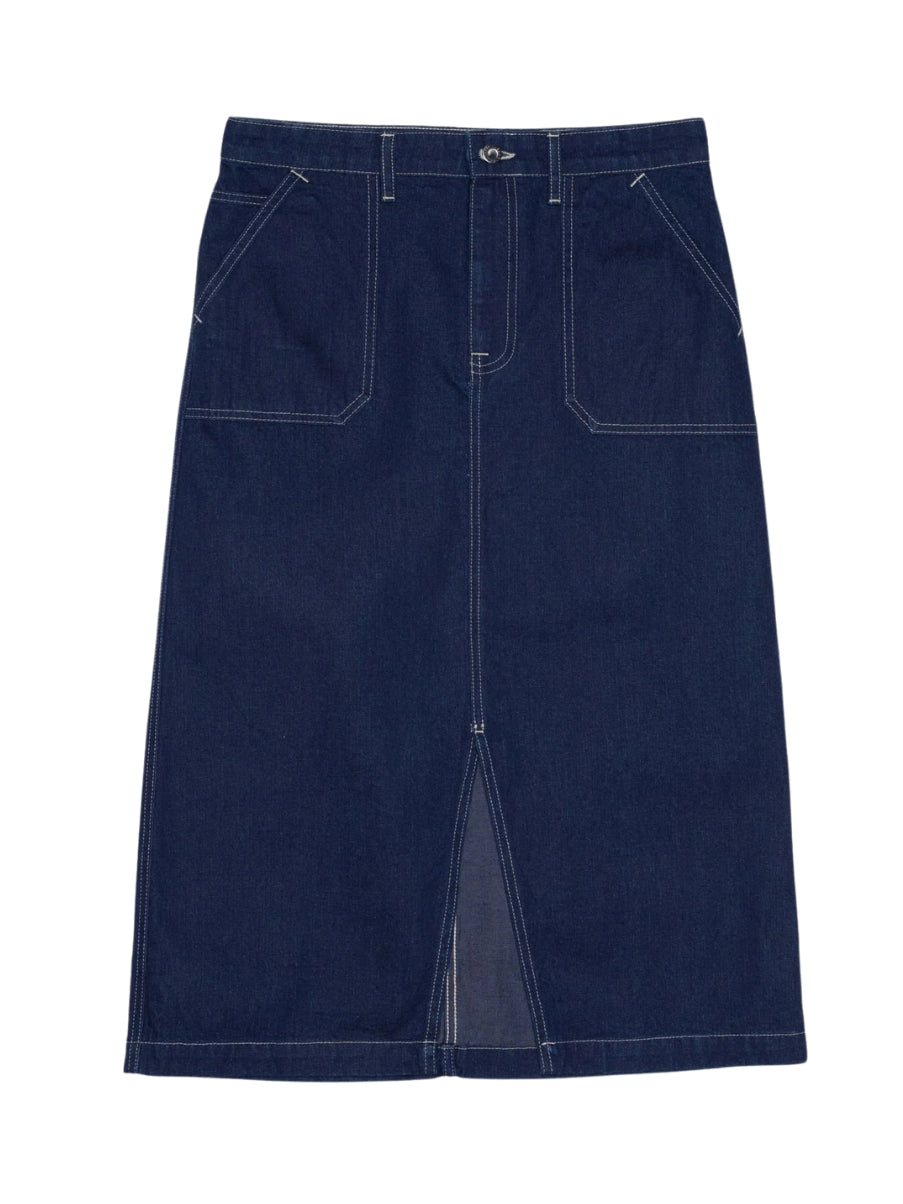 Nudie Jeans Boel Painter Denim Skirt Dark Blue