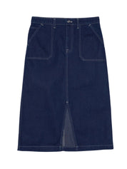 Nudie Jeans Boel Painter Denim Skirt Dark Blue