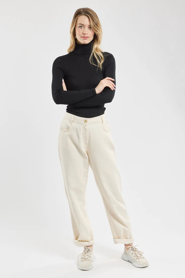 Armor Lux - Uld Silke Turtleneck - Black