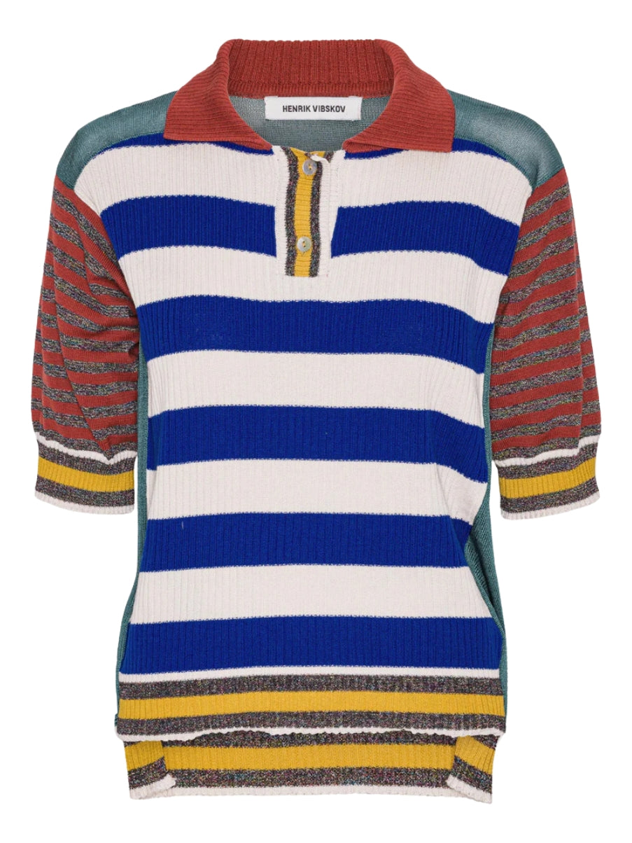 Henrik Vibskov Mix Polo - Teal Mix