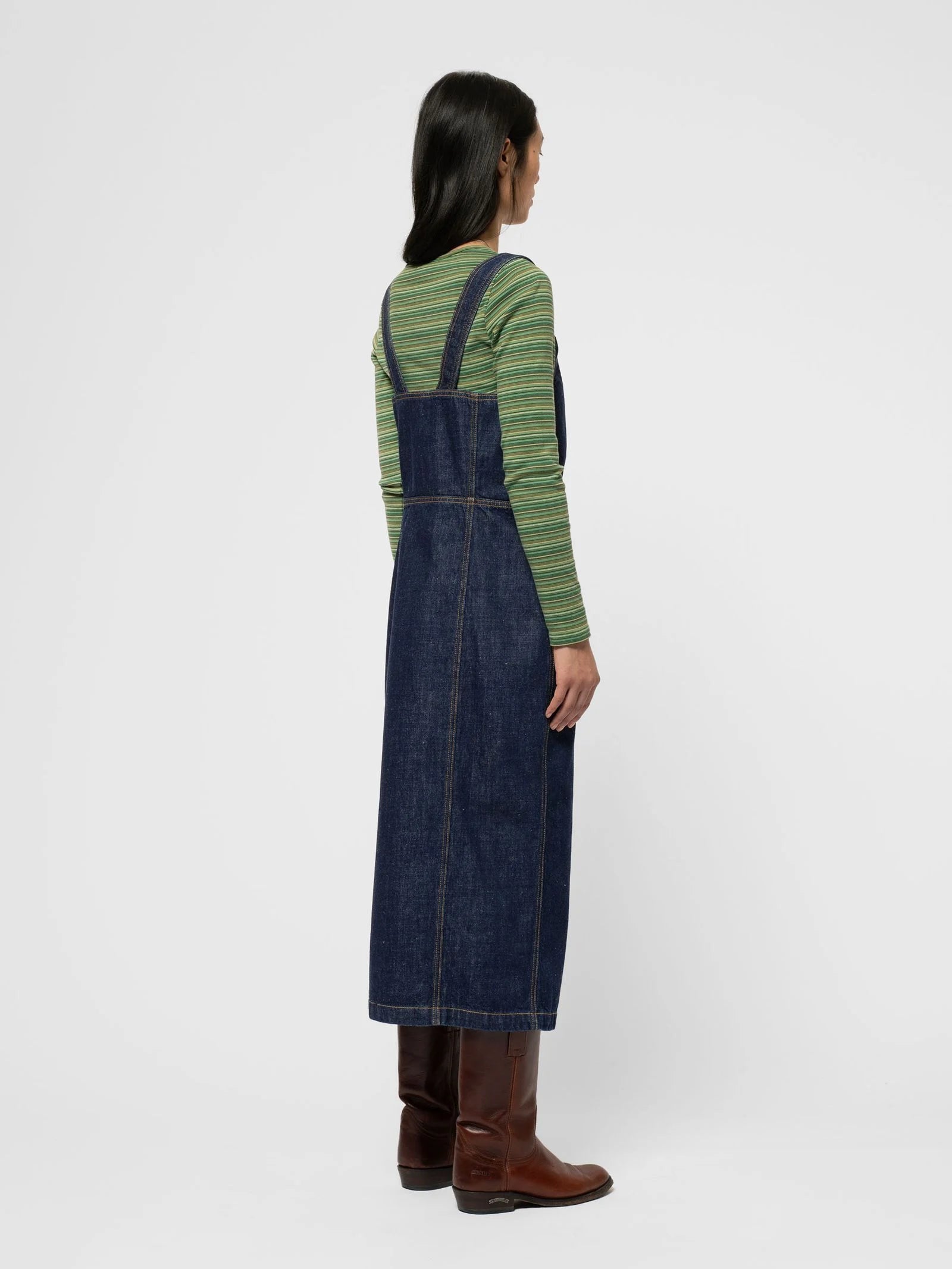 Nudie Jeans Mona Denim Dress 40s Redcast Dark Blue