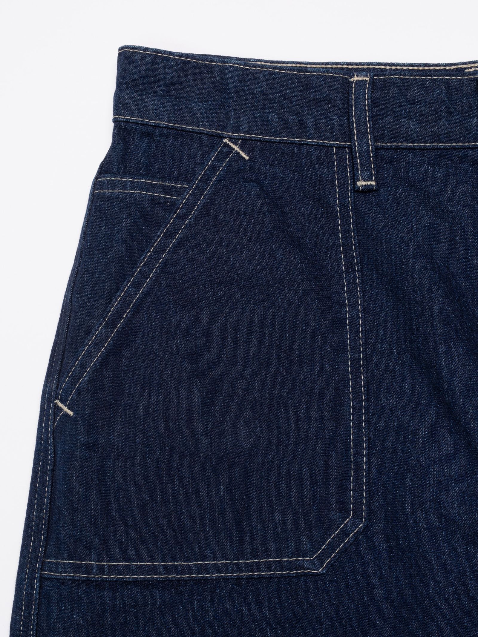 Nudie Jeans Boel Painter Denim Skirt Dark Blue