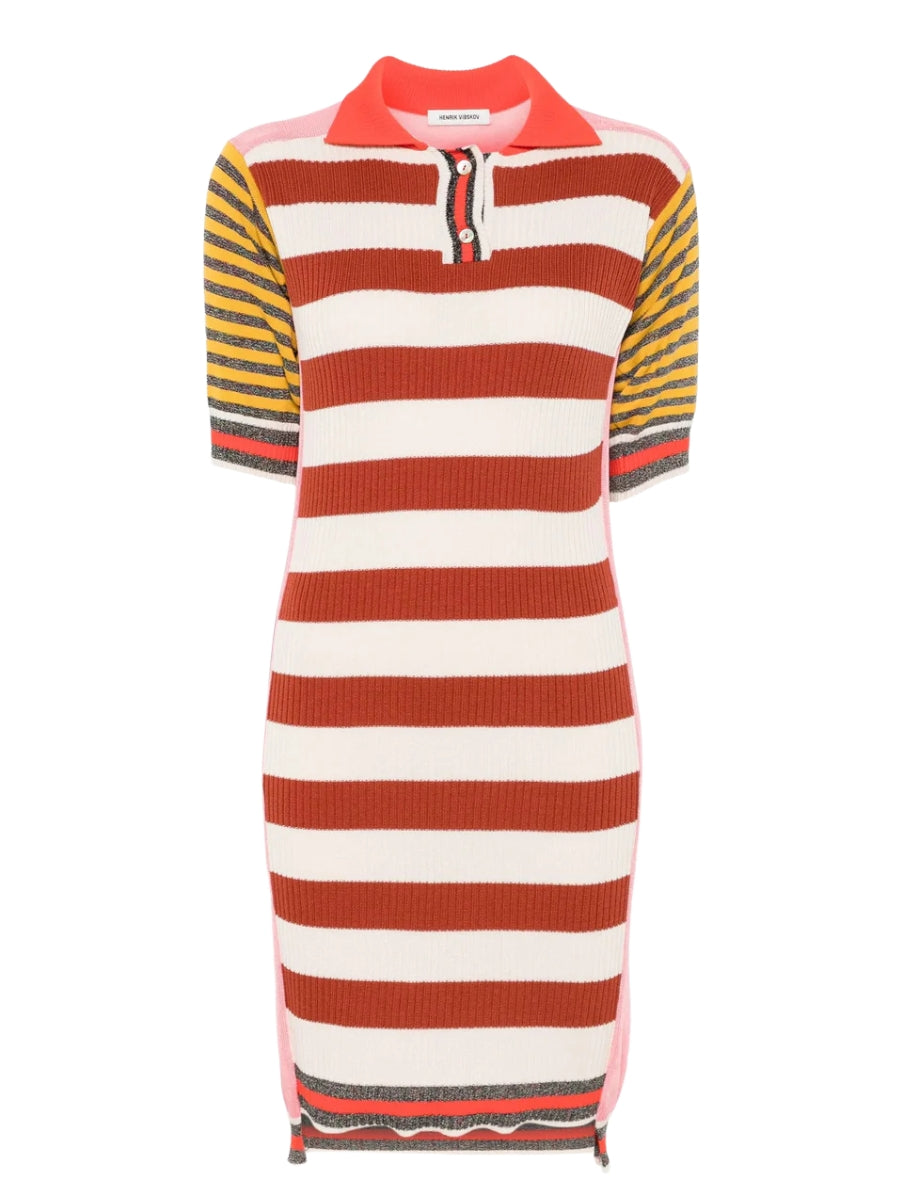 Henrik Vibskov Mix Polo Dress - Pink Mix
