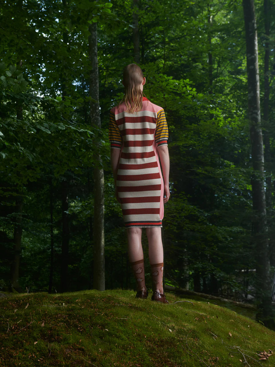 Henrik Vibskov Mix Polo Dress - Pink Mix