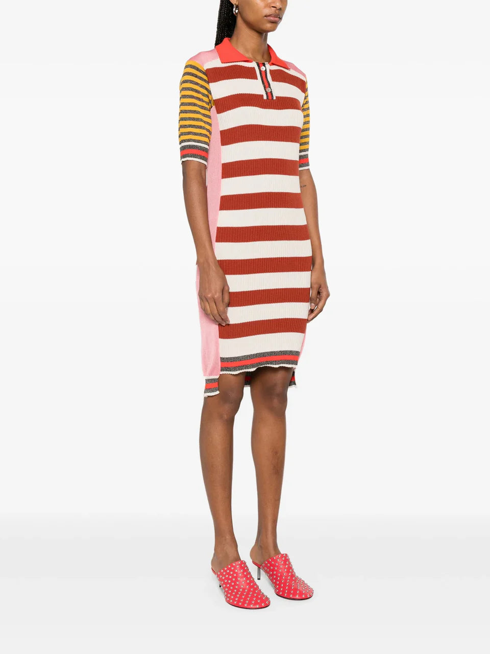 Henrik Vibskov Mix Polo Dress - Pink Mix
