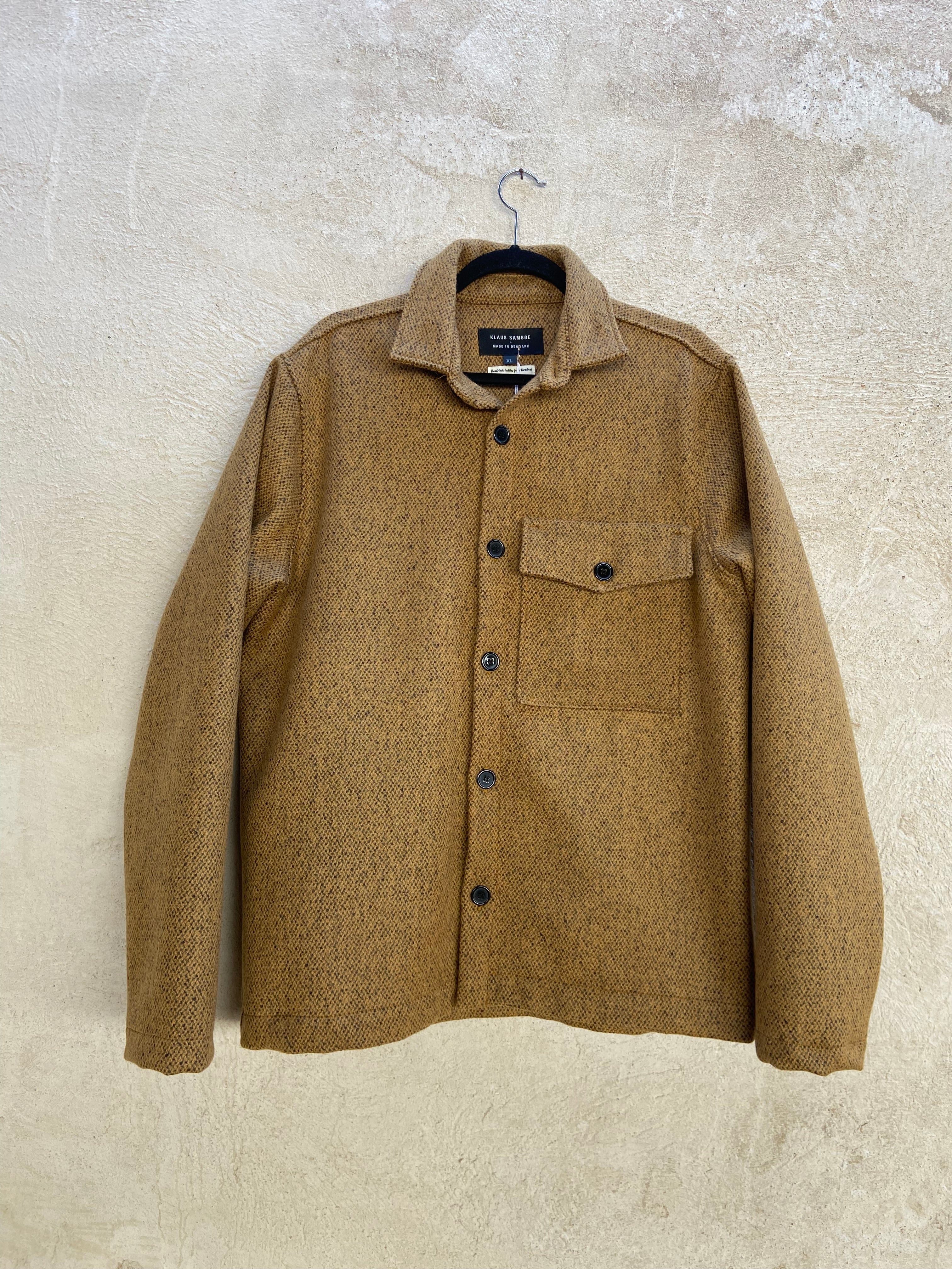 Klaus Samsøe Overshirt i Uld Made in Denmark Brun