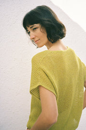 Jungle Folk Delia Knit Top Lime