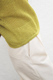 Jungle Folk Delia Knit Top Lime