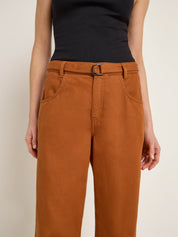 Lanius Pants with Belt GOTS Almond