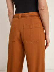 Lanius Pants with Belt GOTS Almond