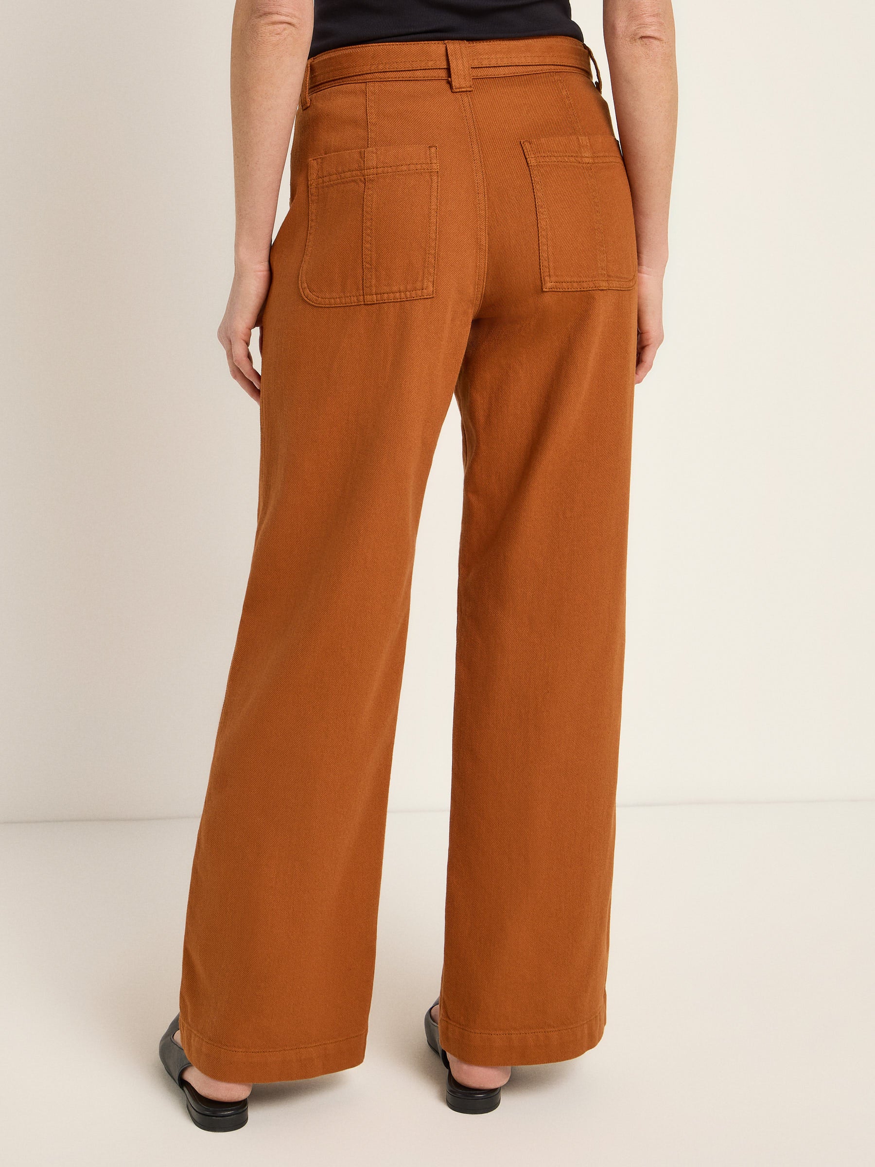 Lanius Pants with Belt GOTS Almond