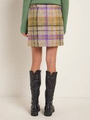 Lanius Checked mini skirt - Green multicolor