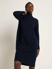 Lanius Turtleneck dress (GOTS) Midnight Melange