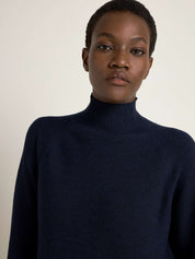 Lanius Turtleneck dress (GOTS) Midnight Melange
