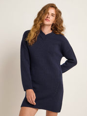 Lanius Mini knit dress (GOTS) - midnight melange