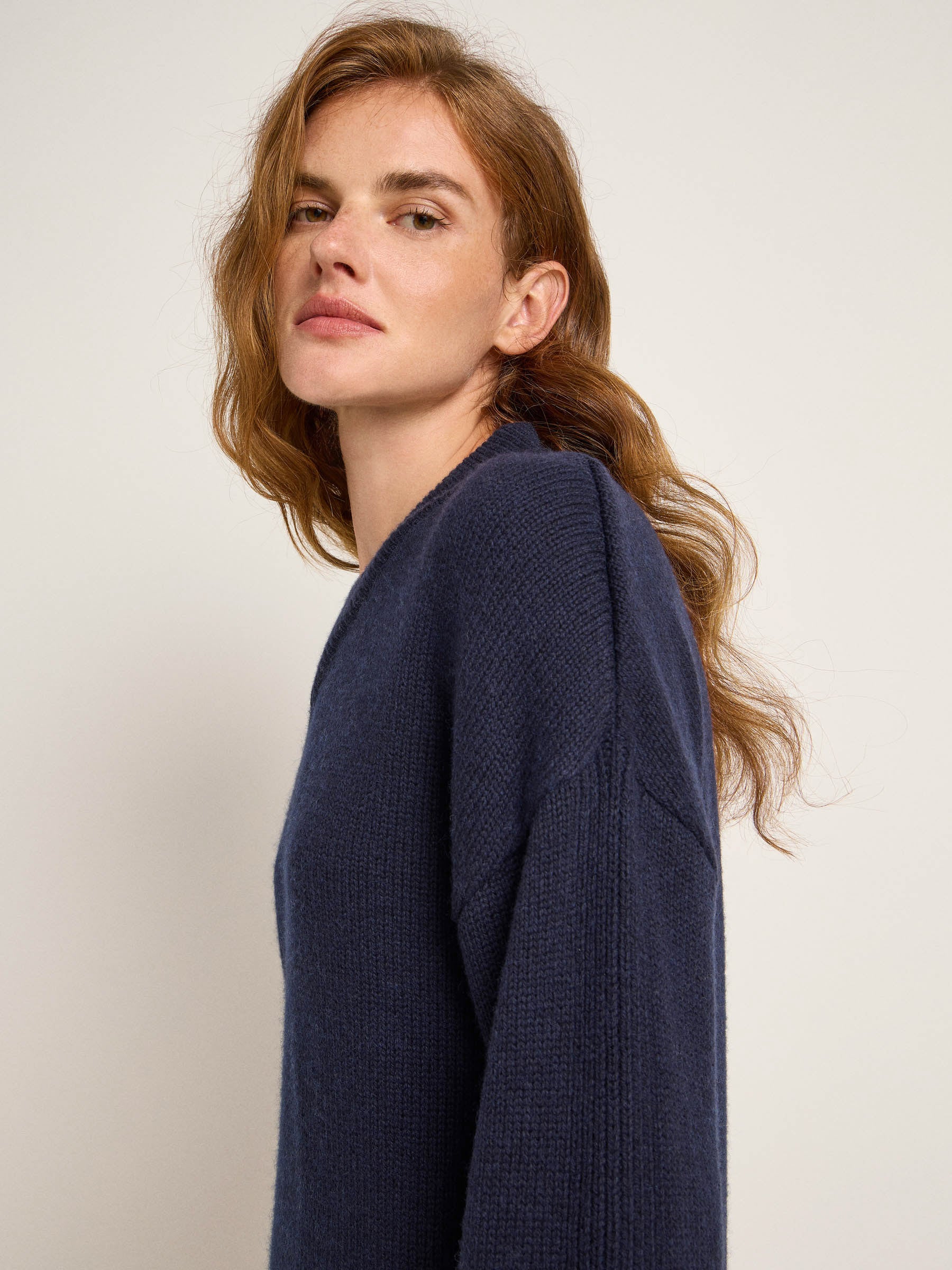 Lanius Mini knit dress (GOTS) - midnight melange