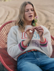 Lanius - Sweater With Embroidery - Mulitcolor