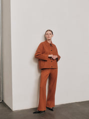 Lanius Pants with Belt GOTS Almond