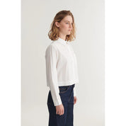 Basic Apparel - Silje Cropped Shirt - Bright White