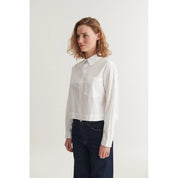 Basic Apparel - Silje Cropped Shirt - Bright White