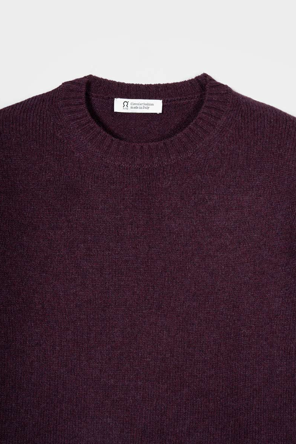 Rifo - Laura Woman Recycled Wool Sweater - Purple Prugna