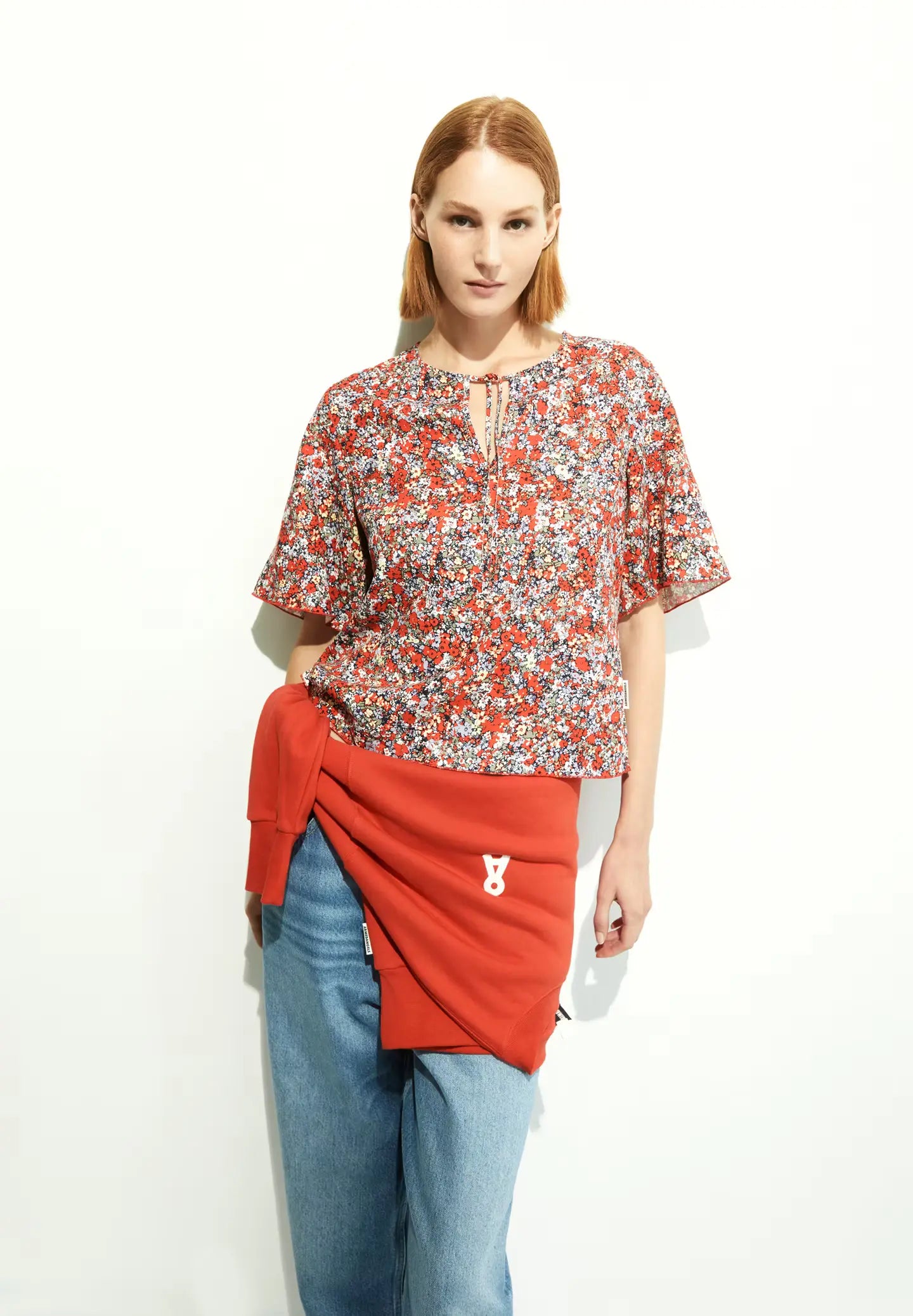 Armedangels Andrikaa Mosaic Lino Coral Blush