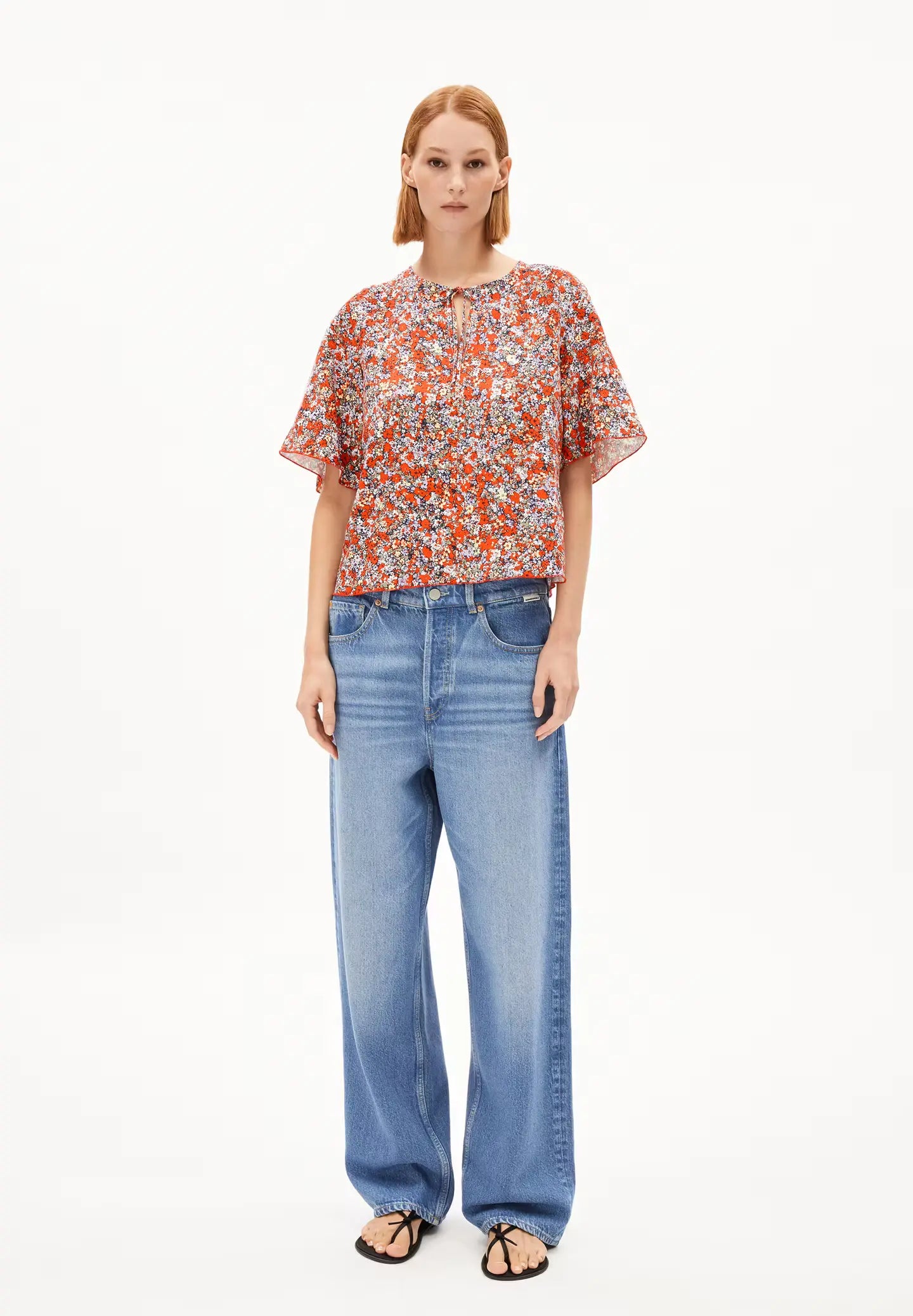 Armedangels Andrikaa Mosaic Lino Coral Blush