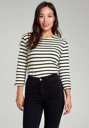 Armor Lux - Breton striped blouse - Ecru/Navy