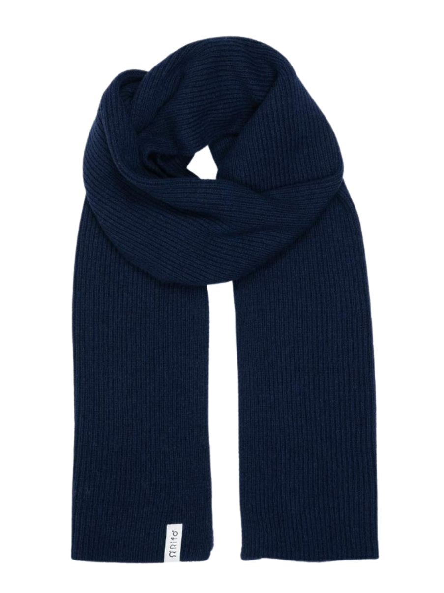 Rifo - Federico Recycled Cashmere Scarf - Blue Mora