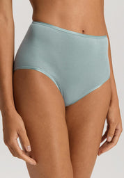 Hanro - Cotton Seamless Maxi Briefs - Tourmaline Blue