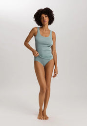 Hanro - Cotton Seamless Maxi Briefs - Tourmaline Blue