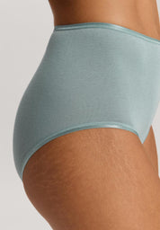 Hanro - Cotton Seamless Maxi Briefs - Tourmaline Blue