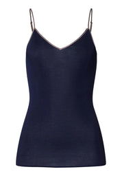 Hanro - V-neck Spaghetti Top - Deep Navy