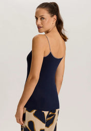 Hanro - V-neck Spaghetti Top - Deep Navy