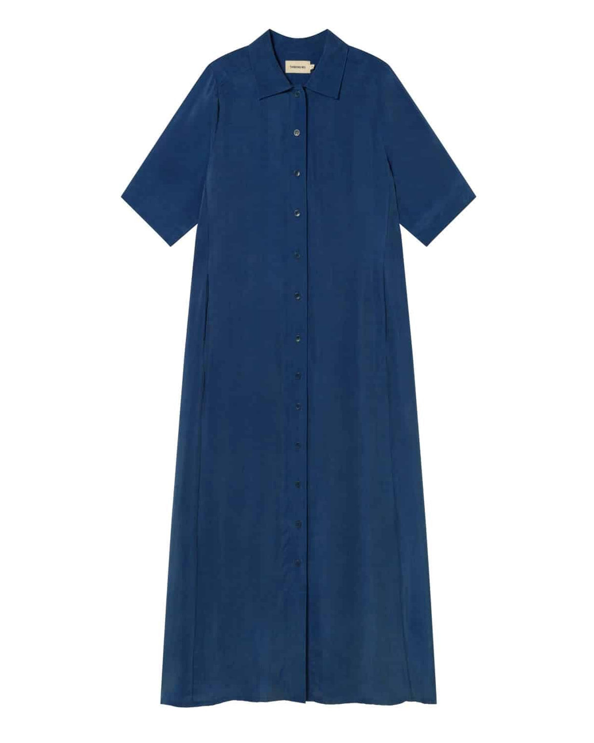Thinking Mu Blue dress cupro Gianna