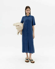 Thinking Mu Blue dress cupro Gianna