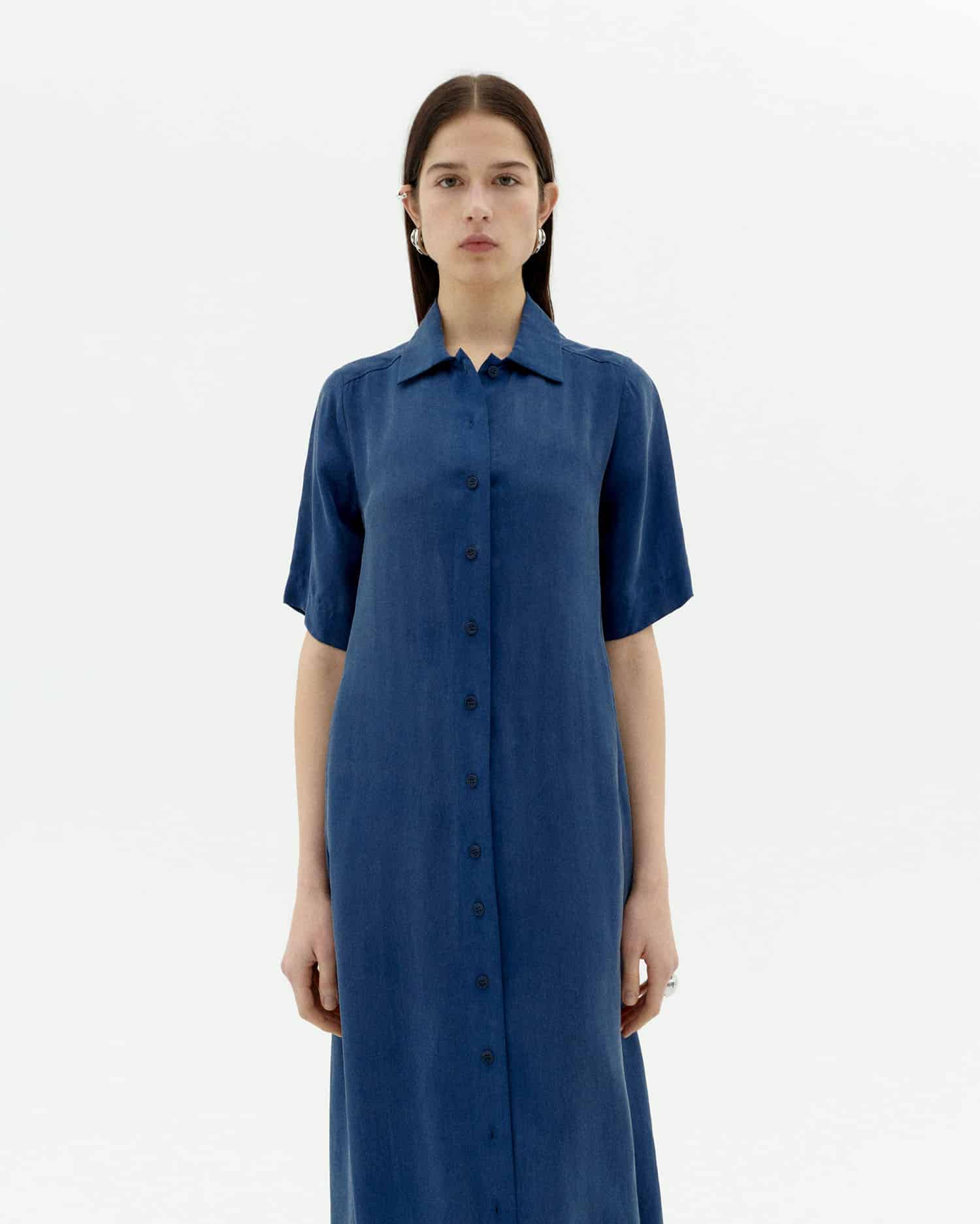 Thinking Mu Blue dress cupro Gianna