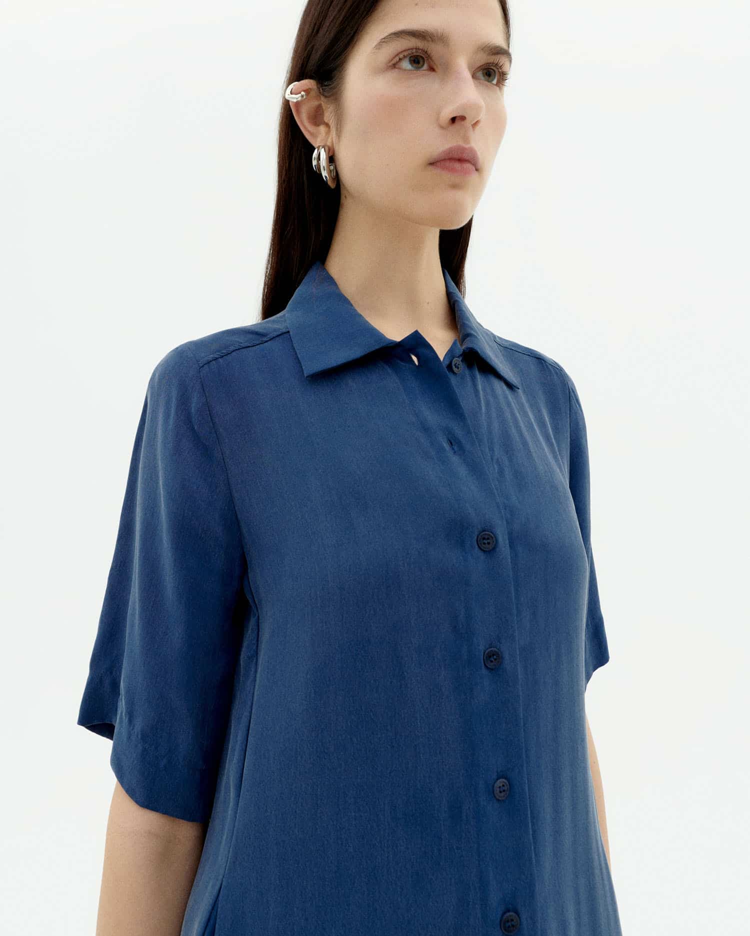 Thinking Mu Blue dress cupro Gianna