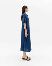 Thinking Mu Blue dress cupro Gianna