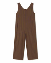 Thinking Mu Brown Stripes Janis Jumpsuit
