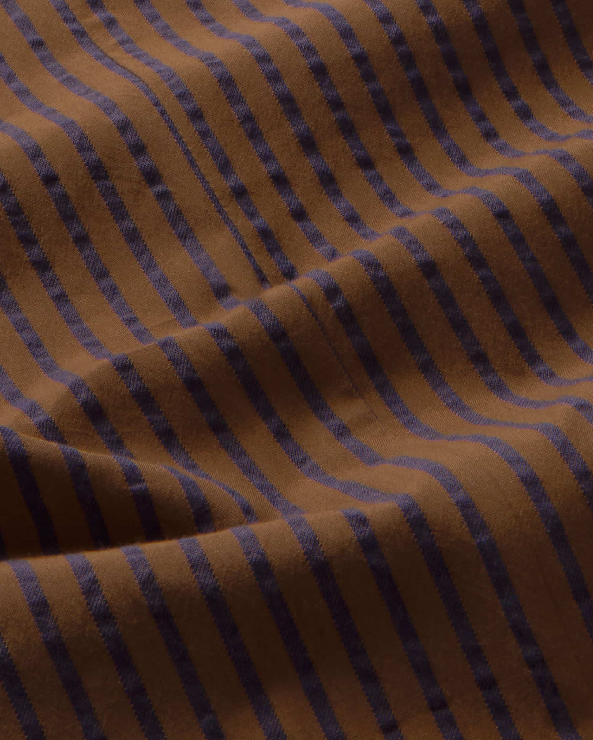 Thinking Mu Brown Stripes Janis Jumpsuit