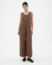 Thinking Mu Brown Stripes Janis Jumpsuit