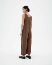 Thinking Mu Brown Stripes Janis Jumpsuit